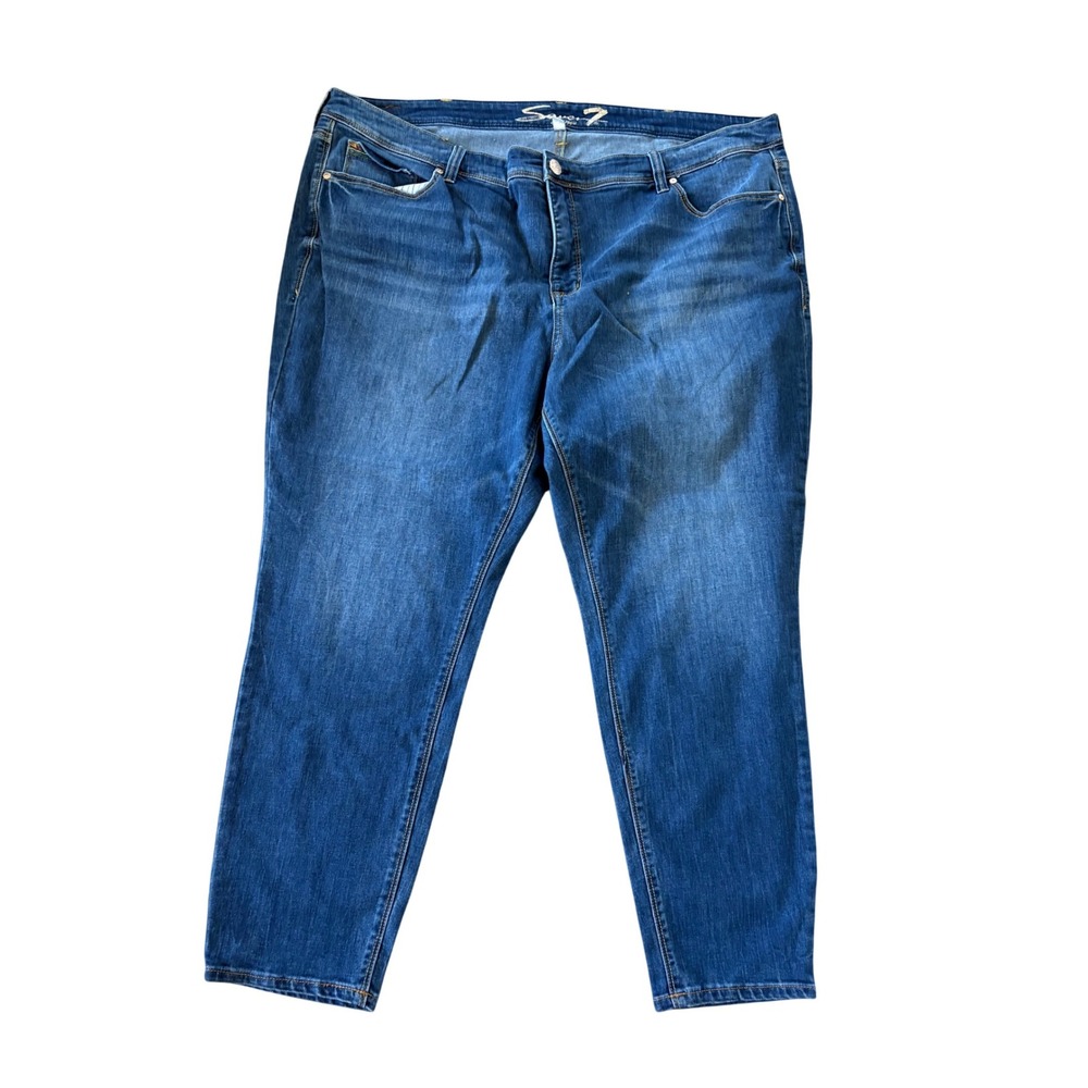 Seven Jeans Womens Size 26 Blue Wash Denim Straight Leg Jeans